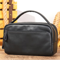 Sac à main d'affaires en cuir ultra souple grande capacité, trousse de toilette