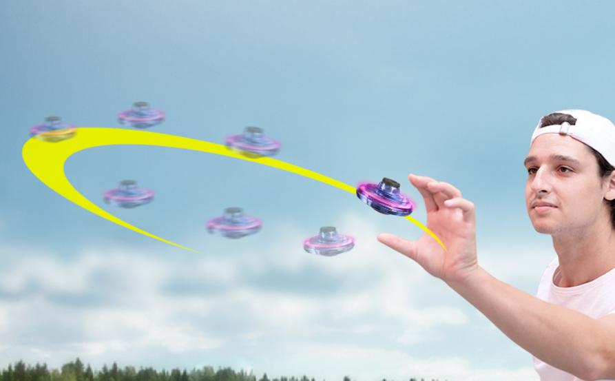 Mini gyroscope interactif LED drone jouet hélicoptère volant enfants