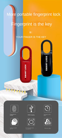 Cadenas rechargeable empreinte digitale pour sac, valise, casier, voyage