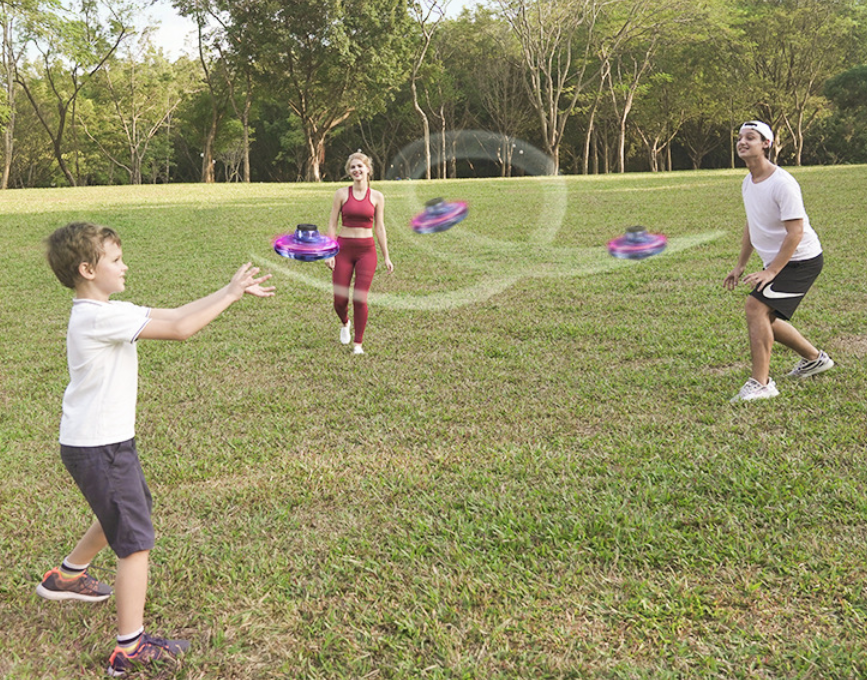 Mini gyroscope interactif LED drone jouet hélicoptère volant enfants