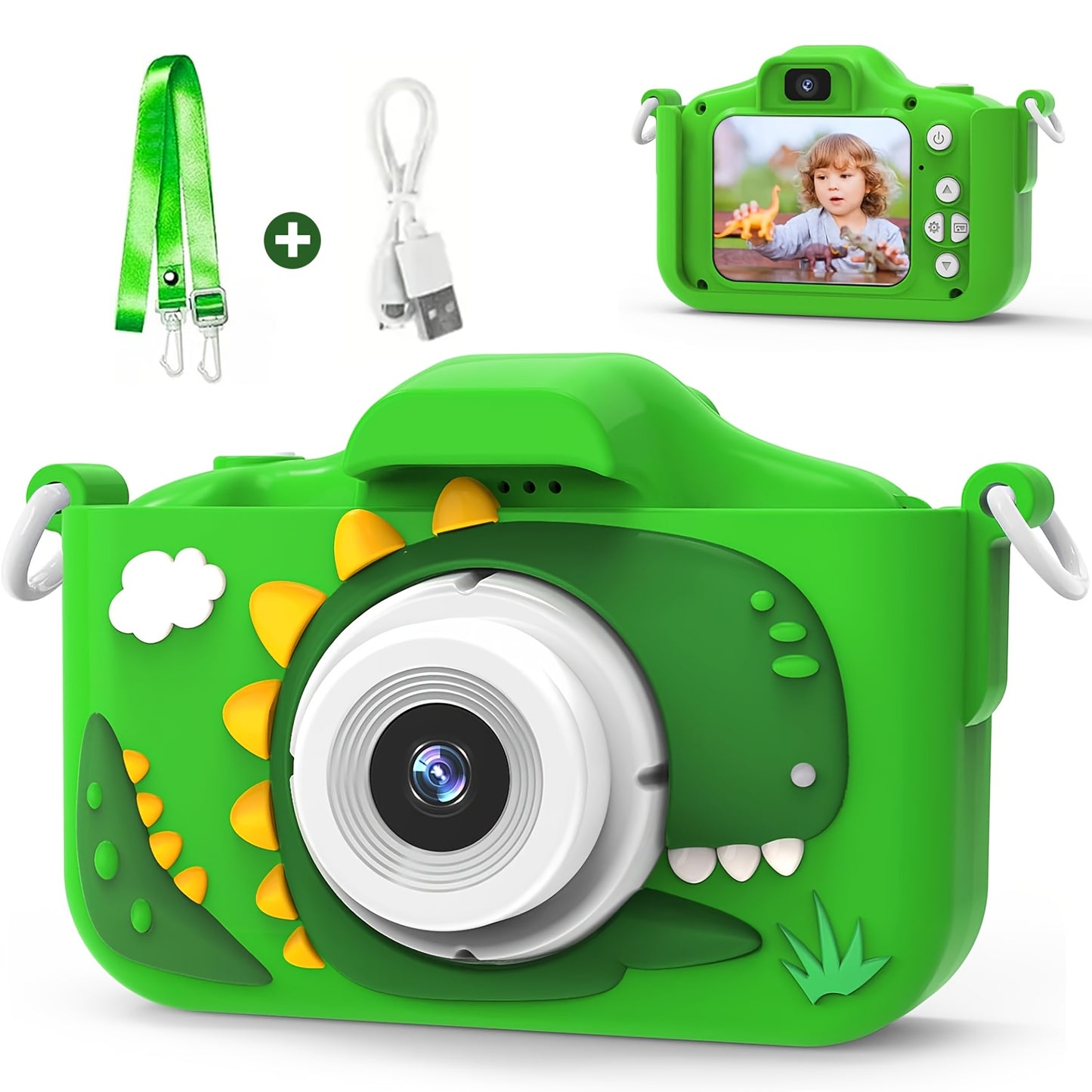 Appareil Photo Enfant Double Caméra 48MP 1080P Jeux Intégrés