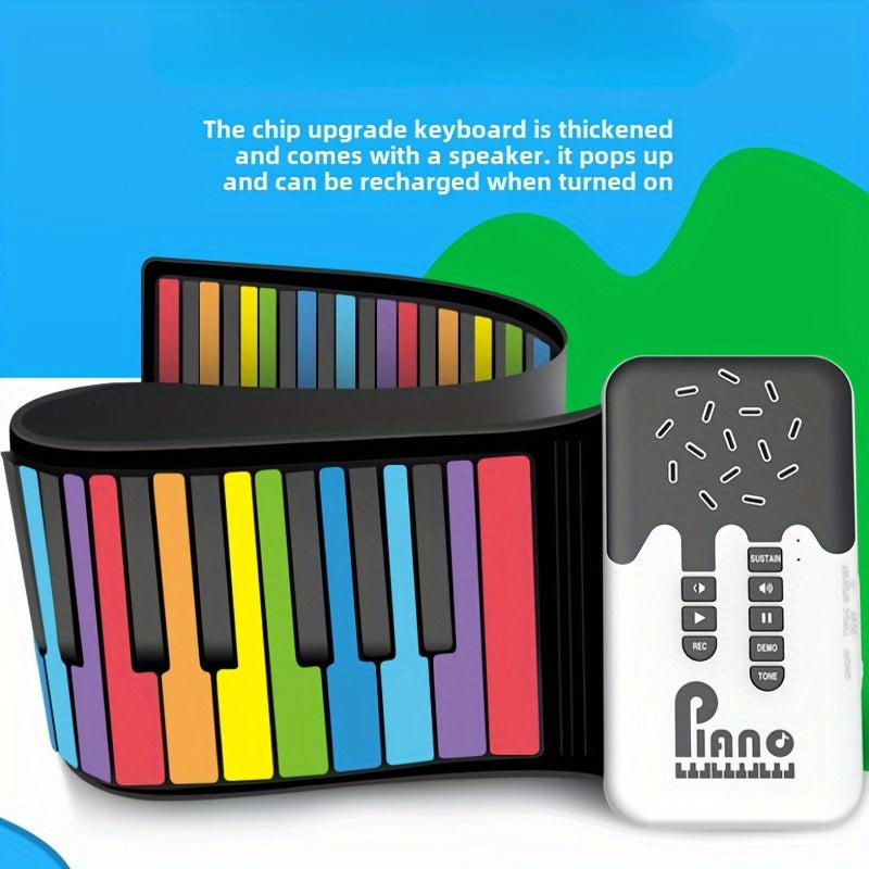 Piano clavier électronique pliable 49 touches rechargeable USB débutants