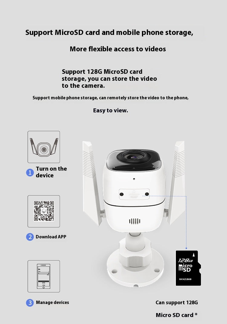 Caméra de surveillance extérieure HD 1080p infrarouge 30m étanche poussière