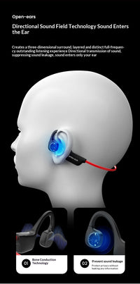 Casque Sport Rondo Bluetooth Conduction Osseuse Noise-Canceling Extérieur