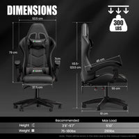 Chaise gaming ergonomique respirante avec dossier inclinable