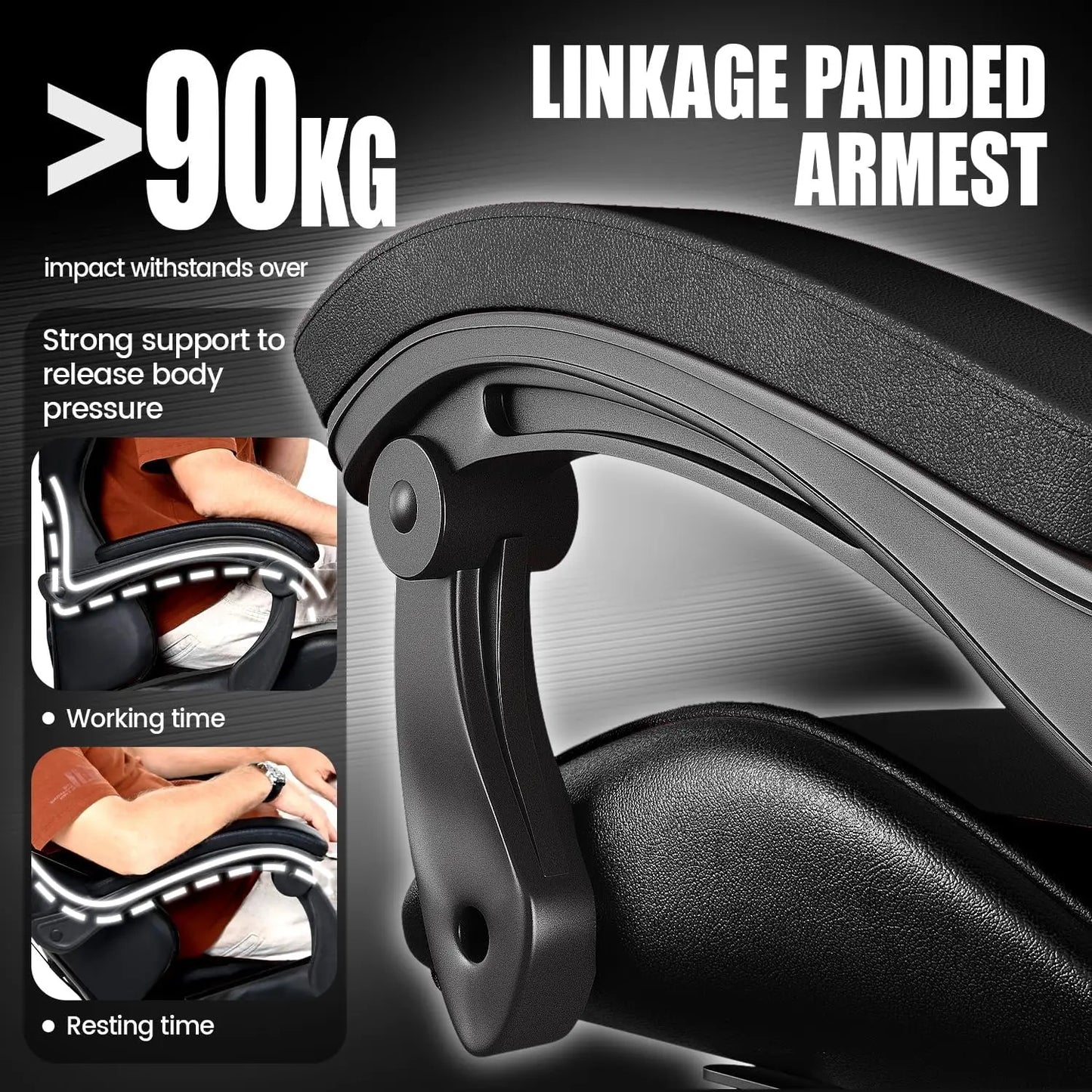 Chaise gaming ergonomique respirante avec dossier inclinable