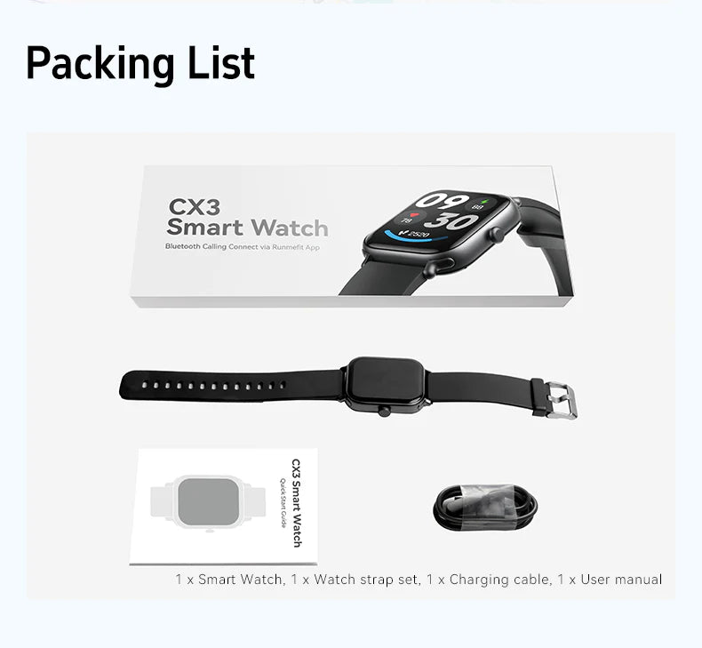 Montre connectée Bluetooth suivi activité santé sommeil