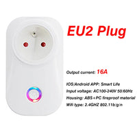 Compteur d'énergie de puissance de prise de WiFi de prise intelligente de l'ue 10A/16A fonction de synchronisation de moniteur de puissance