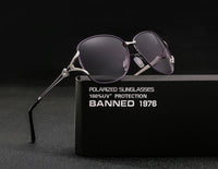 Lunettes de soleil polarisées HD, monture métallique, tendance de luxe, pour femmes, nouvelle collection