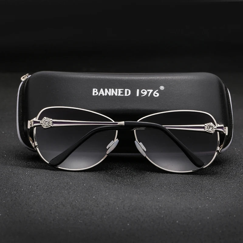 Lunettes de soleil polarisées HD, monture métallique, tendance de luxe, pour femmes, nouvelle collection