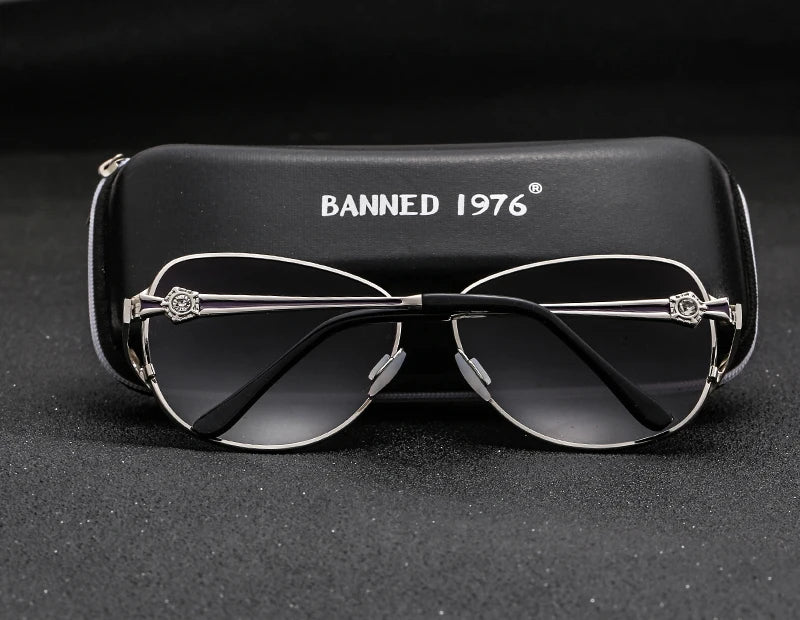 Lunettes de soleil polarisées HD, monture métallique, tendance de luxe, pour femmes, nouvelle collection