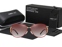 Lunettes de soleil polarisées HD, monture métallique, tendance de luxe, pour femmes, nouvelle collection