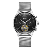 Montre homme automatique luxe cuir étanche mécanique