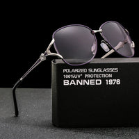 Lunettes de soleil polarisées HD, monture métallique, tendance de luxe, pour femmes, nouvelle collection