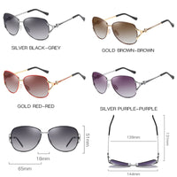 Lunettes de soleil polarisées HD, monture métallique, tendance de luxe, pour femmes, nouvelle collection