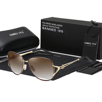 Lunettes de soleil polarisées HD, monture métallique, tendance de luxe, pour femmes, nouvelle collection