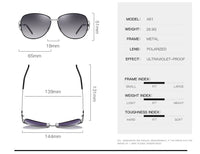 Lunettes de soleil polarisées HD, monture métallique, tendance de luxe, pour femmes, nouvelle collection