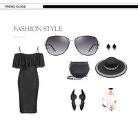 Lunettes de soleil polarisées HD, monture métallique, tendance de luxe, pour femmes, nouvelle collection