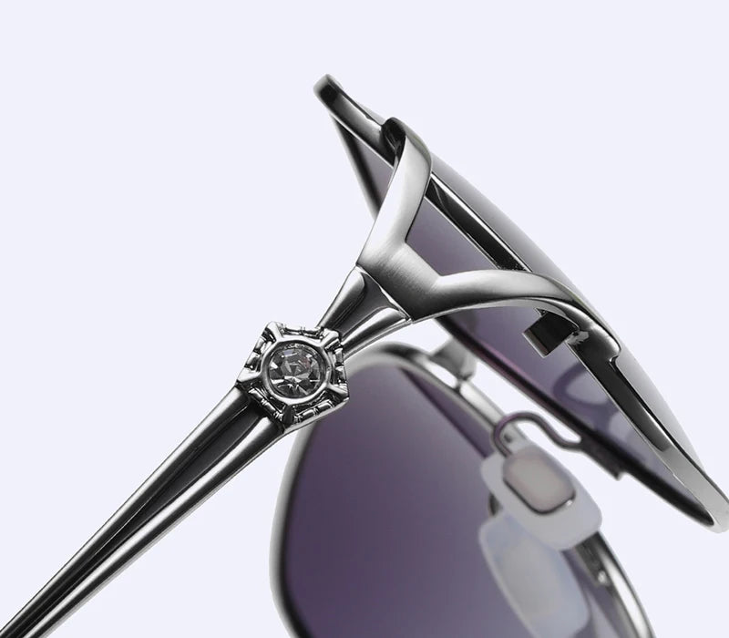 Lunettes de soleil polarisées HD, monture métallique, tendance de luxe, pour femmes, nouvelle collection