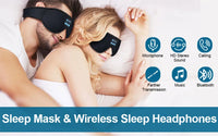 Masque sommeil 3D Bluetooth écouteurs musique casque HD intégré