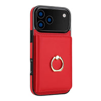 Étui portefeuille avec porte-carte, 360 °   Anneau de rotation avec béquille, fermoir magnétique et housse antichoc durable pour iPhone 17 Pro Max Air