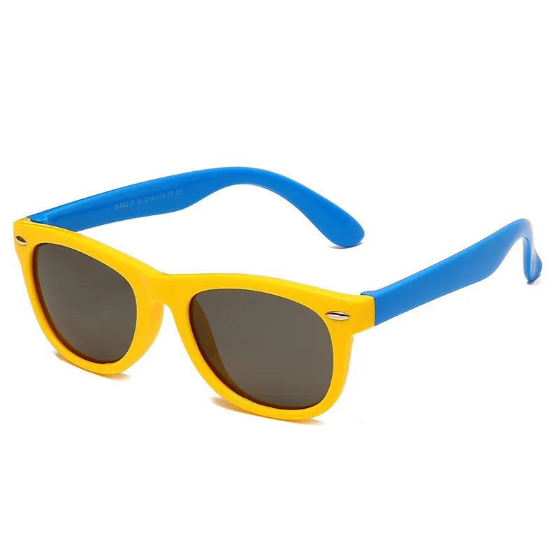Lunettes de soleil classiques en Silicone pour enfants, UV400, pour garçons et filles, TR90, Protection UV
