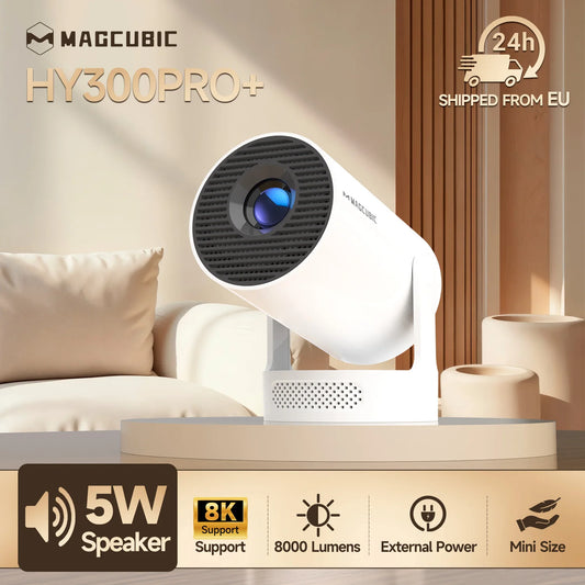 Projecteur portable HY300 Pro+ 8K Android WiFi6 Bluetooth