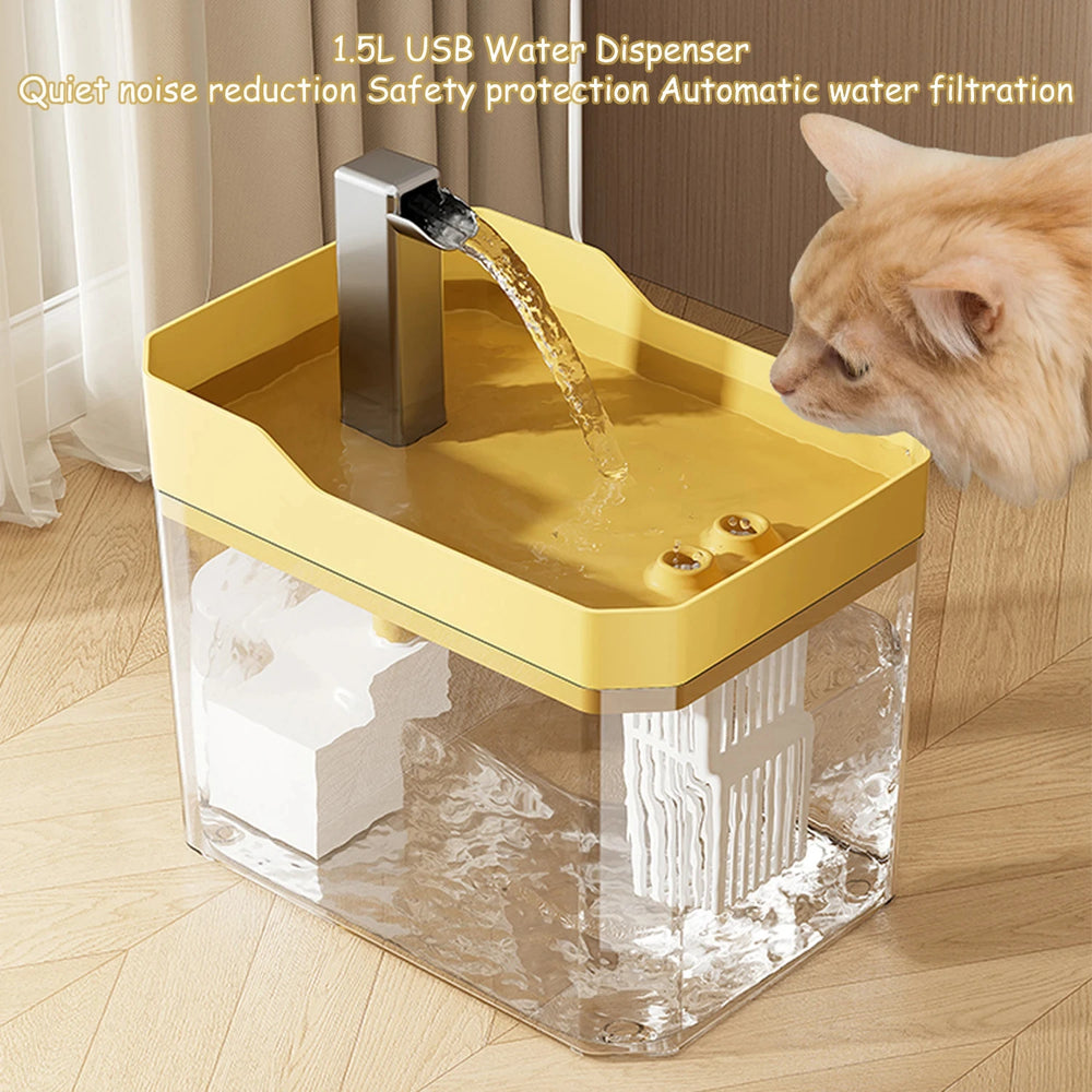 Fontaine à eau pour chat anti séchage avec pompe filtrante