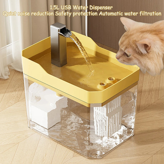 Fontaine à eau pour chat anti séchage avec pompe filtrante