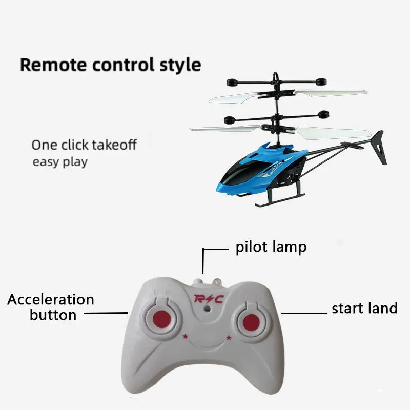Hélicoptère drone RC rechargeable télécommandé sécurisé jouet enfants résistant