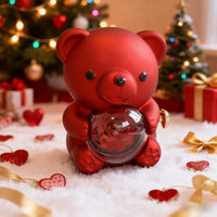 Collier Pendentif Cœur Rouge avec Ours Mignon – Boîte Cadeau