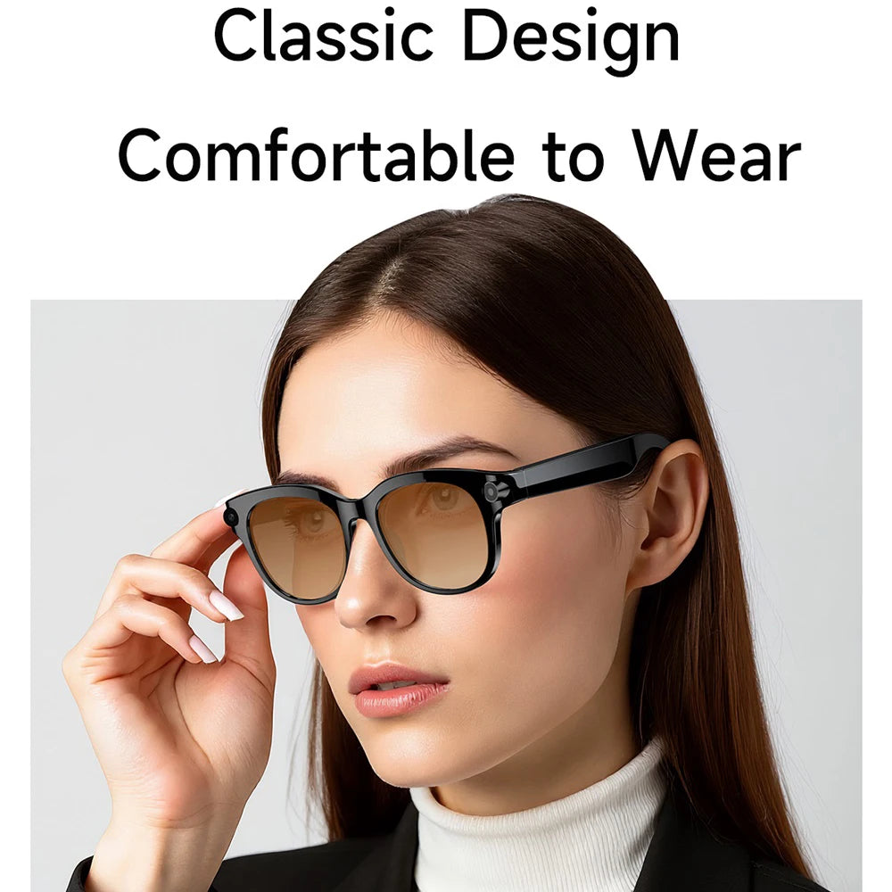 Lunettes Intelligentes AI Traduction Caméra Bluetooth Audio