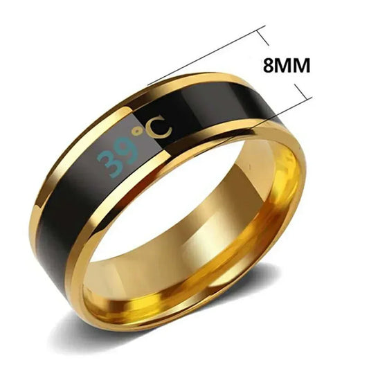 Smart stainless steel ring for men and women, 38 temperature settings, simple and creative, for couples, mood changing, number, finger jewelry