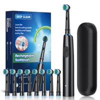 Brosse à dents électrique rechargeable étanche avec 8 têtes