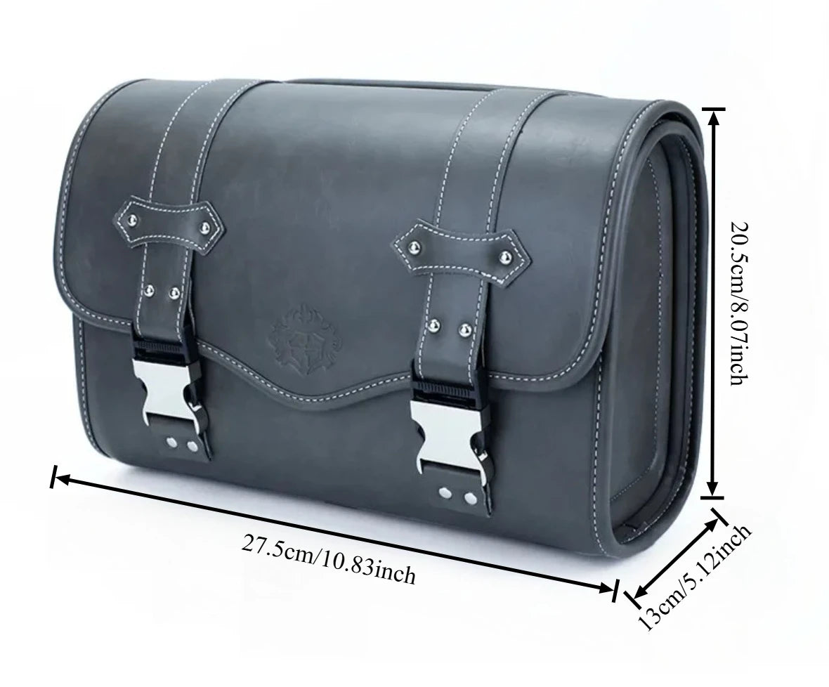 Sacoches de moto universelles, sac de fourche, pochette de bagage en cuir PU, sac à outils latéral