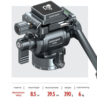 Tête Trépied LEAPLIGHT Aluminium Fluide Hydraulique Panoramique