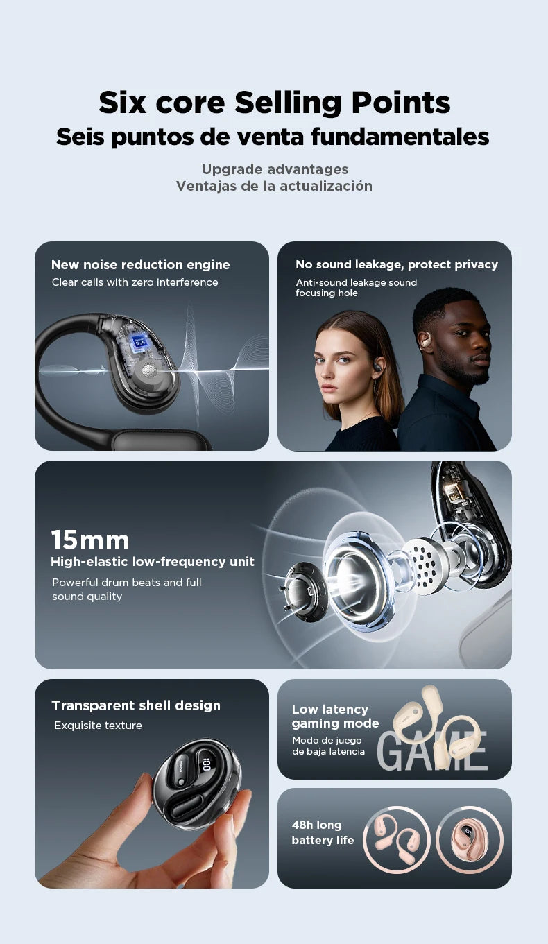 Casque MINISO MS190 Bluetooth OWS sport traducteur intelligent