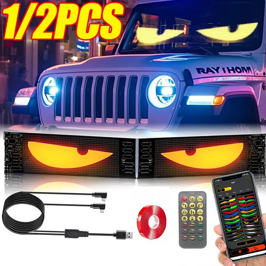 Écran LED voiture programmable APP effet œil diable