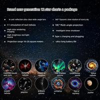 Mini projecteur étoiles 2-en-1 lampe ambiance ciel étoilé chambre décoration