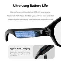 Lunettes Intelligentes AI Traduction Caméra Bluetooth Audio