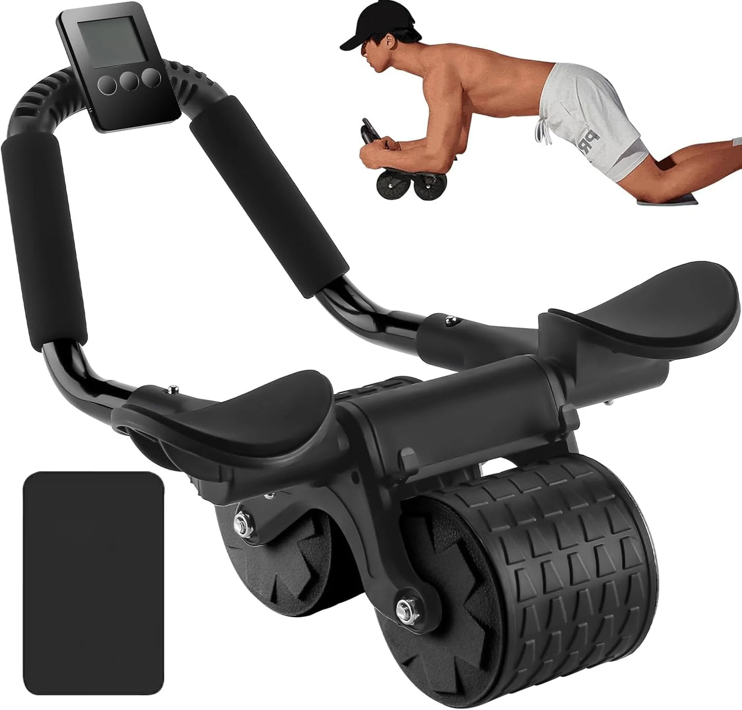 Support de coude rebond automatique roue abdominale noyau Muscle Ab formateur avec compteur affichage Fitness exercice rouleau roue