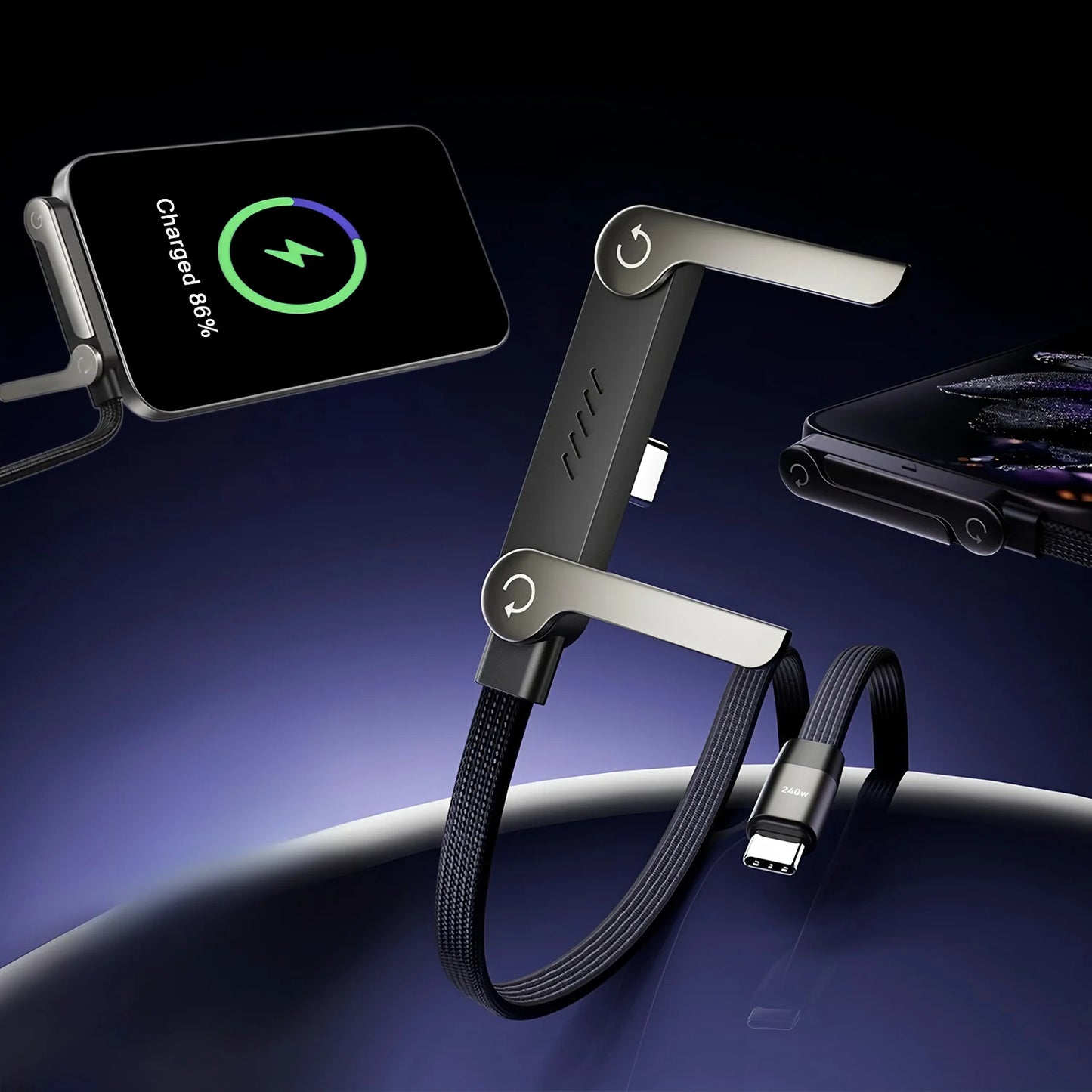 Câble USB-C tressé 240W charge rapide PD universel