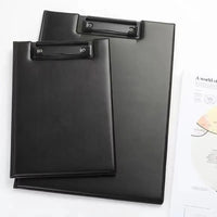 Presse-papiers en cuir PU A4 A5, dossier de conférence, bloc-notes Ultra-lisse, pliable, avec boucle à Clip, fournitures de bureau