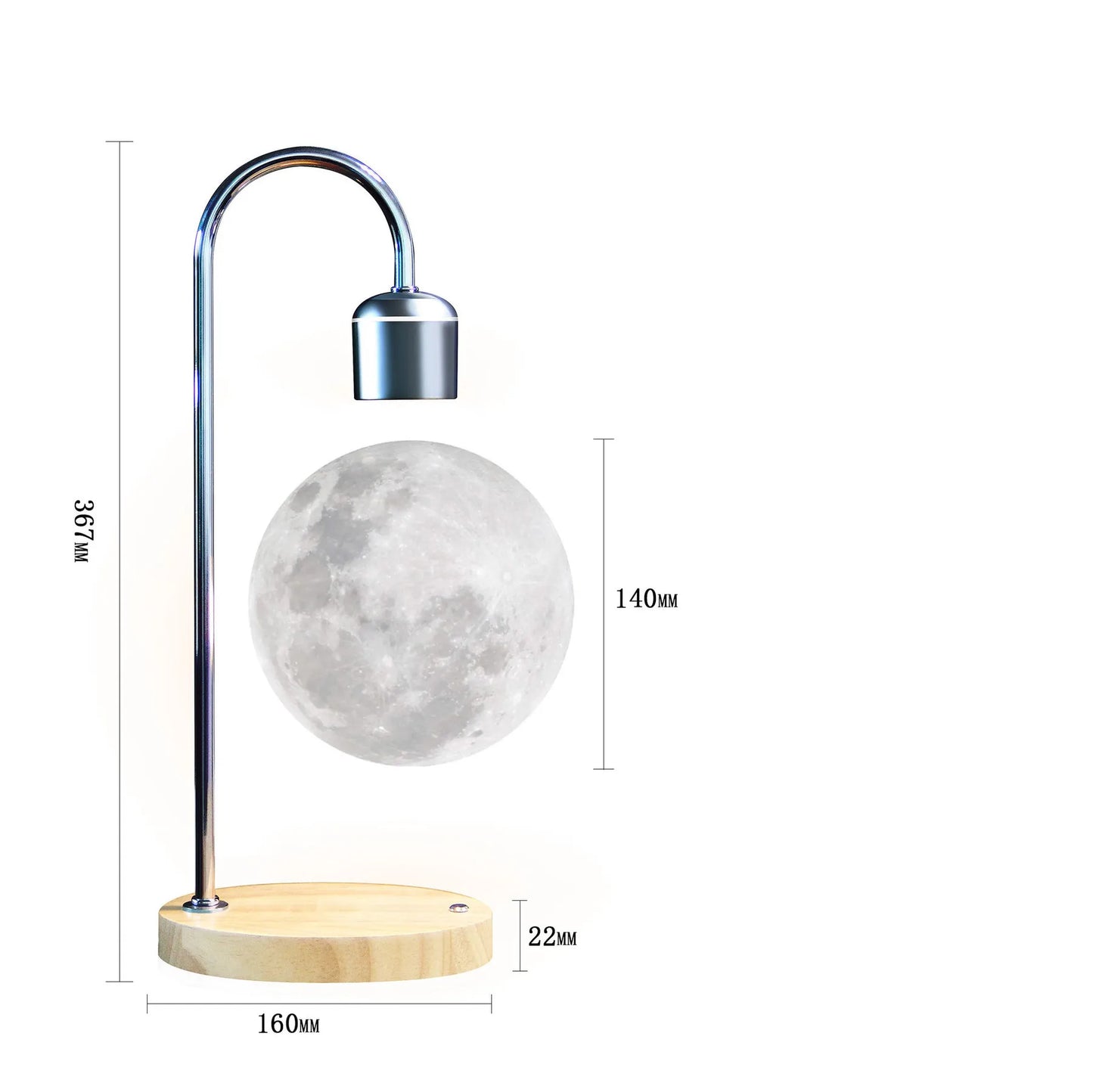 Lampe Lune LED 3D Flottante Lévitation Magnétique Table