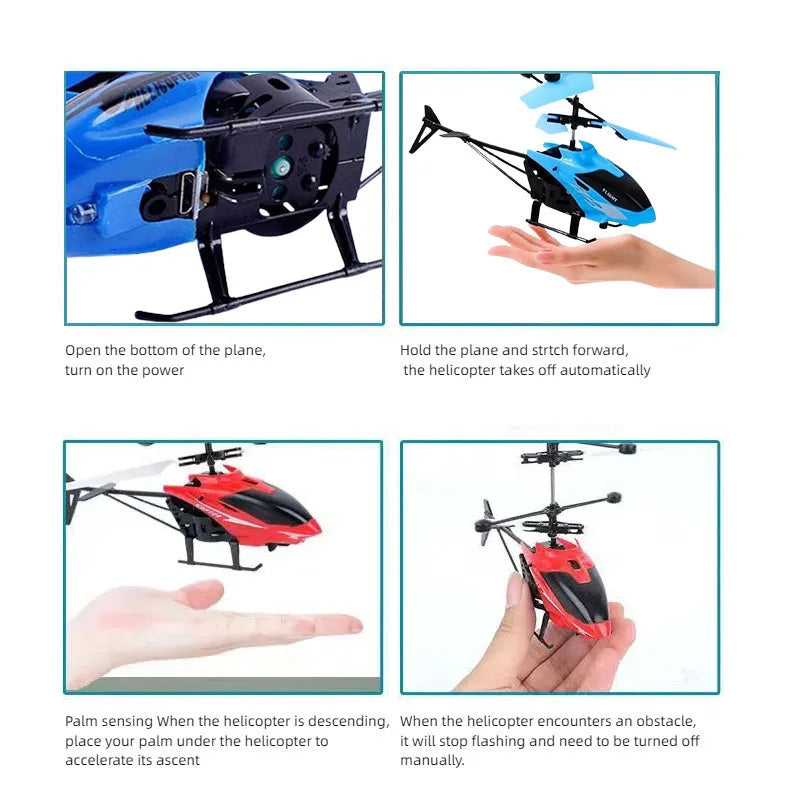 Hélicoptère drone RC rechargeable télécommandé sécurisé jouet enfants résistant