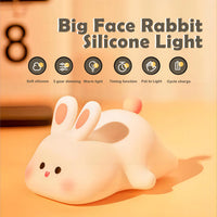 Veilleuse silicone squishy renard lapin rechargeable tactile