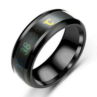 Smart stainless steel ring for men and women, 38 temperature settings, simple and creative, for couples, mood changing, number, finger jewelry