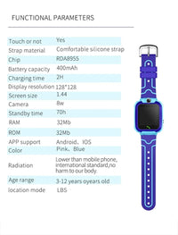 Xiaomi enfants montre intelligente SOS GPS localisation Tracke carte Sim appel enfant montre intelligente caméra étanche montre cadeau pour Ios Android
