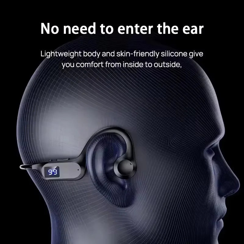 Casque Bluetooth Sport Étanche Conduction Osseuse avec Micro