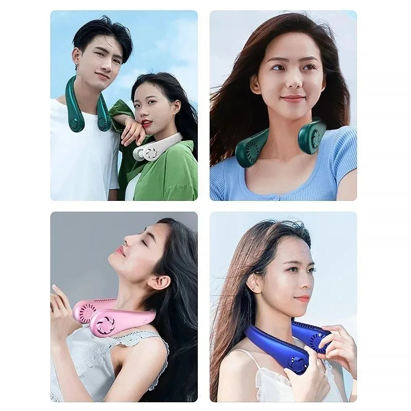 Mini ventilateur cou rechargeable sans lame 3 vitesses